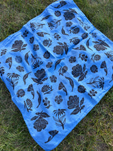 Load image into Gallery viewer, Black Wildflowers #2 - Naturally Dyed and Handprinted Scarf
