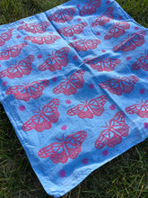 Load image into Gallery viewer, Pink Butterflies - Naturally Dyed and Handprinted Scarf
