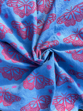 Load image into Gallery viewer, Pink Butterflies - Naturally Dyed and Handprinted Scarf
