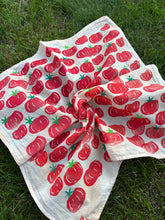 Load image into Gallery viewer, Heirloom Tomatoes #1 - Naturally Dyed and Handprinted Scarf
