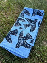 Load image into Gallery viewer, Black Birds - Naturally Dyed and Handprinted Scarf
