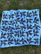 Load image into Gallery viewer, Black Birds - Naturally Dyed and Handprinted Scarf
