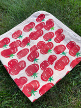 Load image into Gallery viewer, Heirloom Tomatoes #2 - Naturally Dyed and Handprinted Scarf
