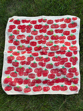Load image into Gallery viewer, Heirloom Tomatoes #2 - Naturally Dyed and Handprinted Scarf
