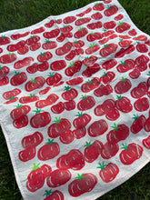 Load image into Gallery viewer, Heirloom Tomatoes #2 - Naturally Dyed and Handprinted Scarf
