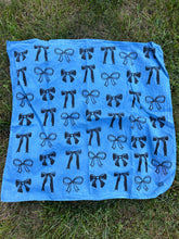 Load image into Gallery viewer, Black Bows #1 - Naturally Dyed and Handprinted Scarf
