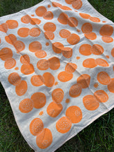 Load image into Gallery viewer, Orange Citrus - Naturally Dyed and Handprinted Scarf
