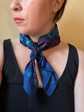 Load image into Gallery viewer, Folky Blues Cotton Scarf
