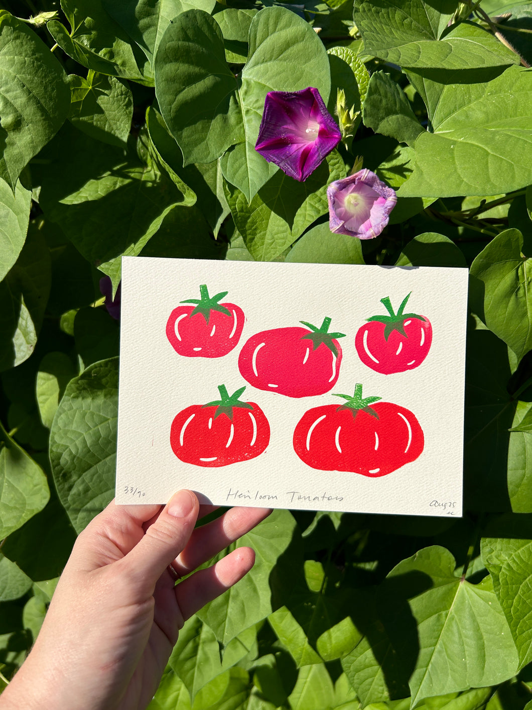 August 2025 Blockprint: Heirloom Tomatoes (ships free)