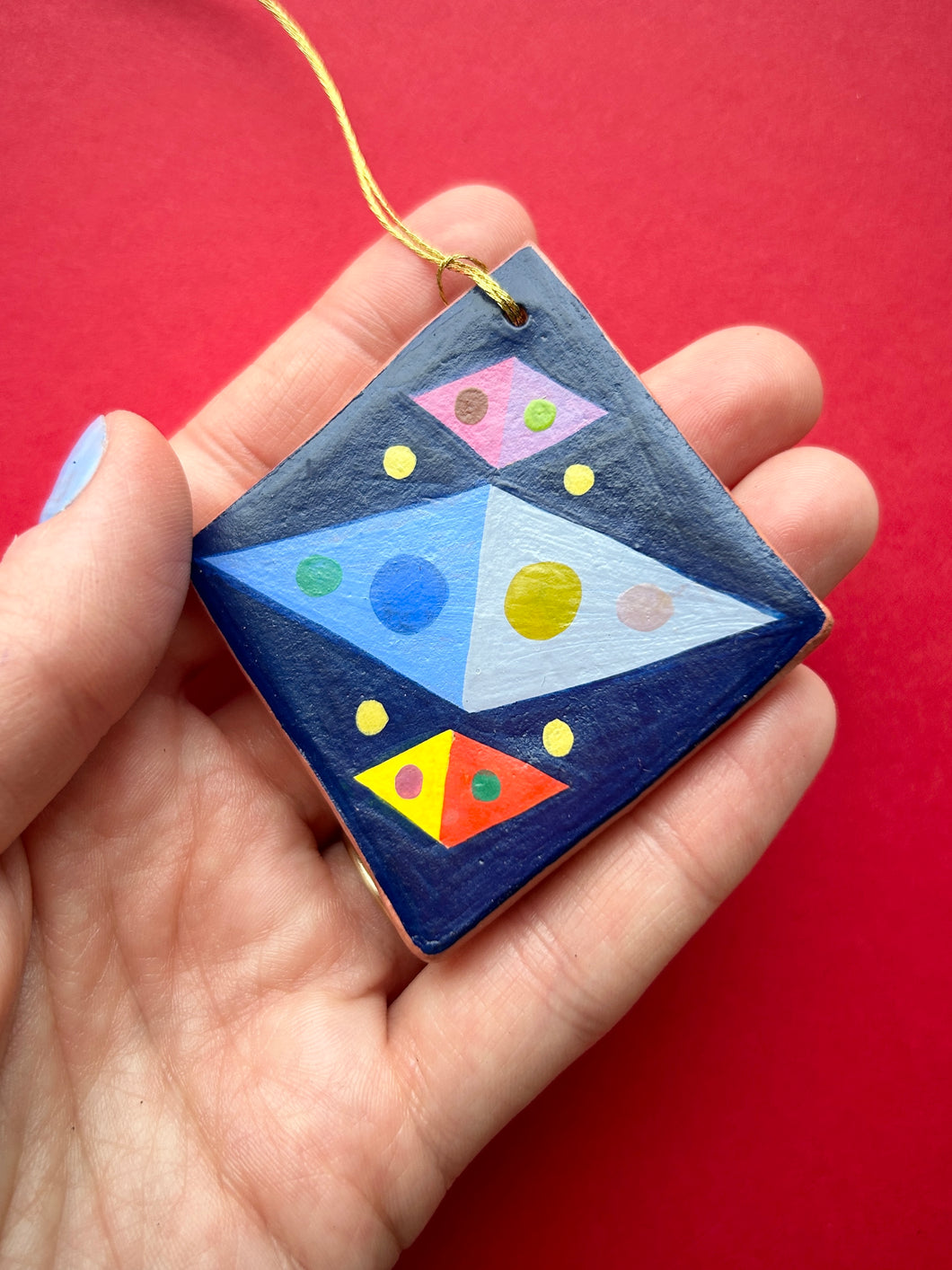 Clay Diamond Ornament #30