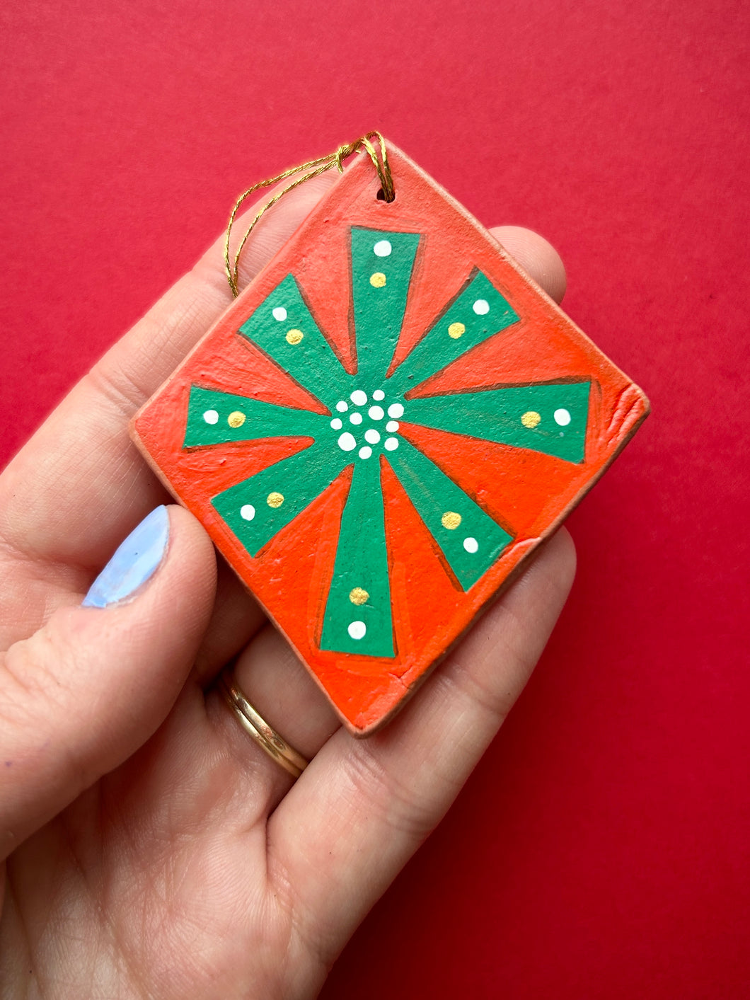 Clay Diamond Ornament #27