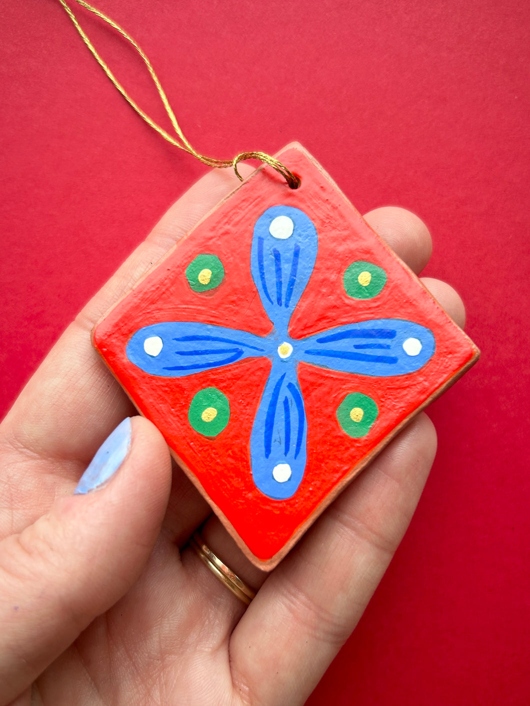 Clay Diamond Ornament #24