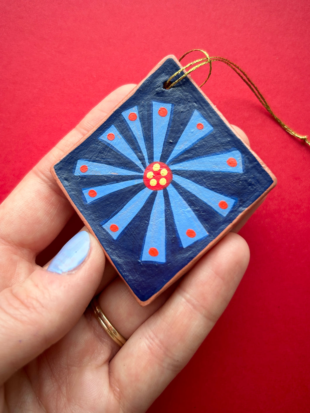 Clay Diamond Ornament #22