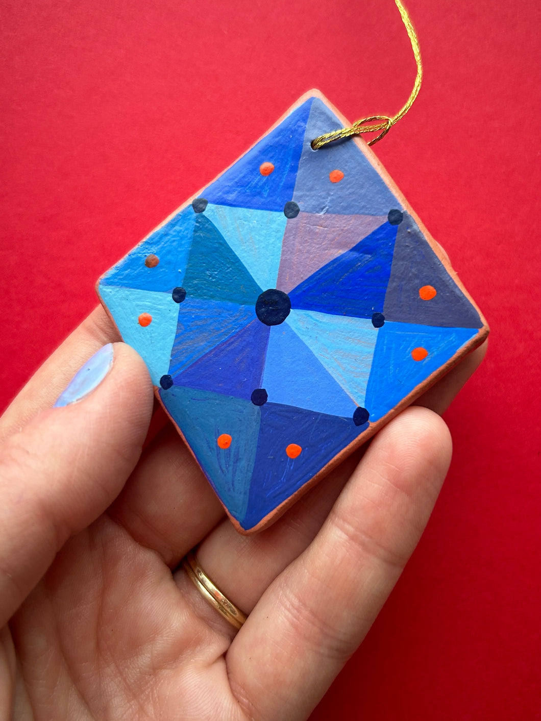 Clay Diamond Ornament #20
