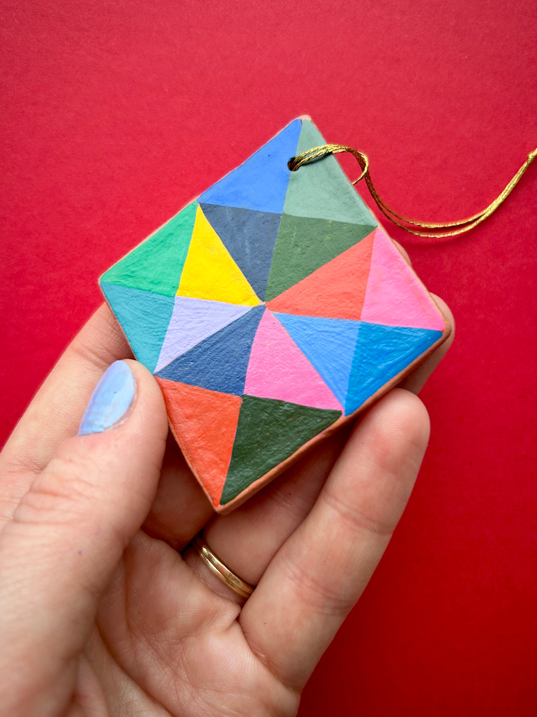 Clay Diamond Ornament #18