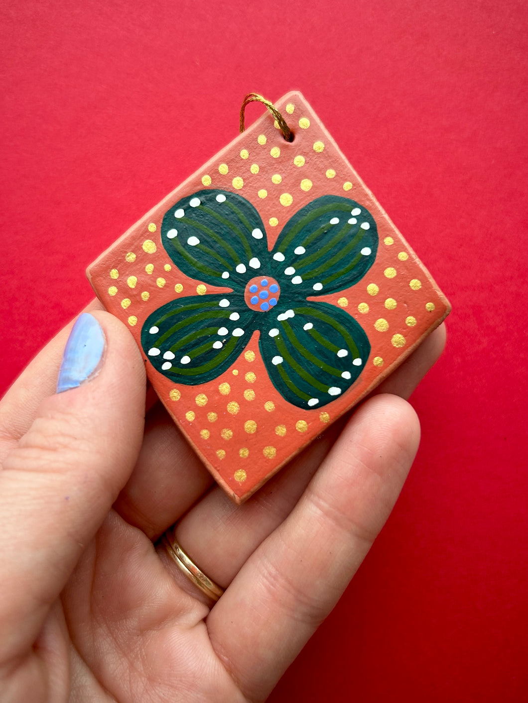 Clay Diamond Ornament #16