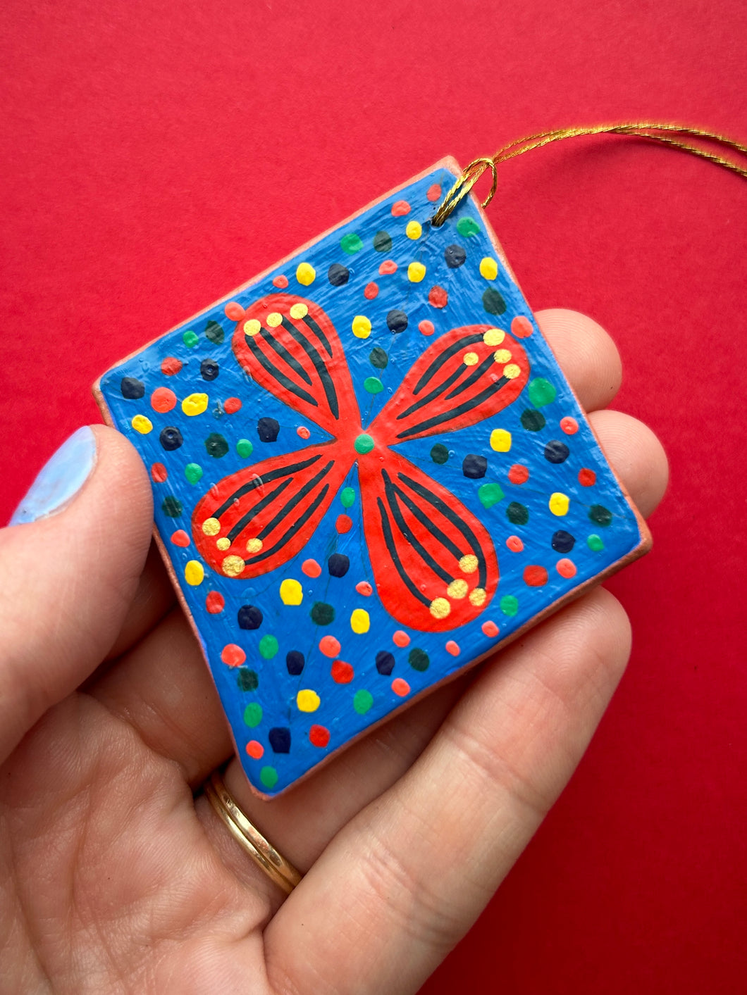 Clay Diamond Ornament #15