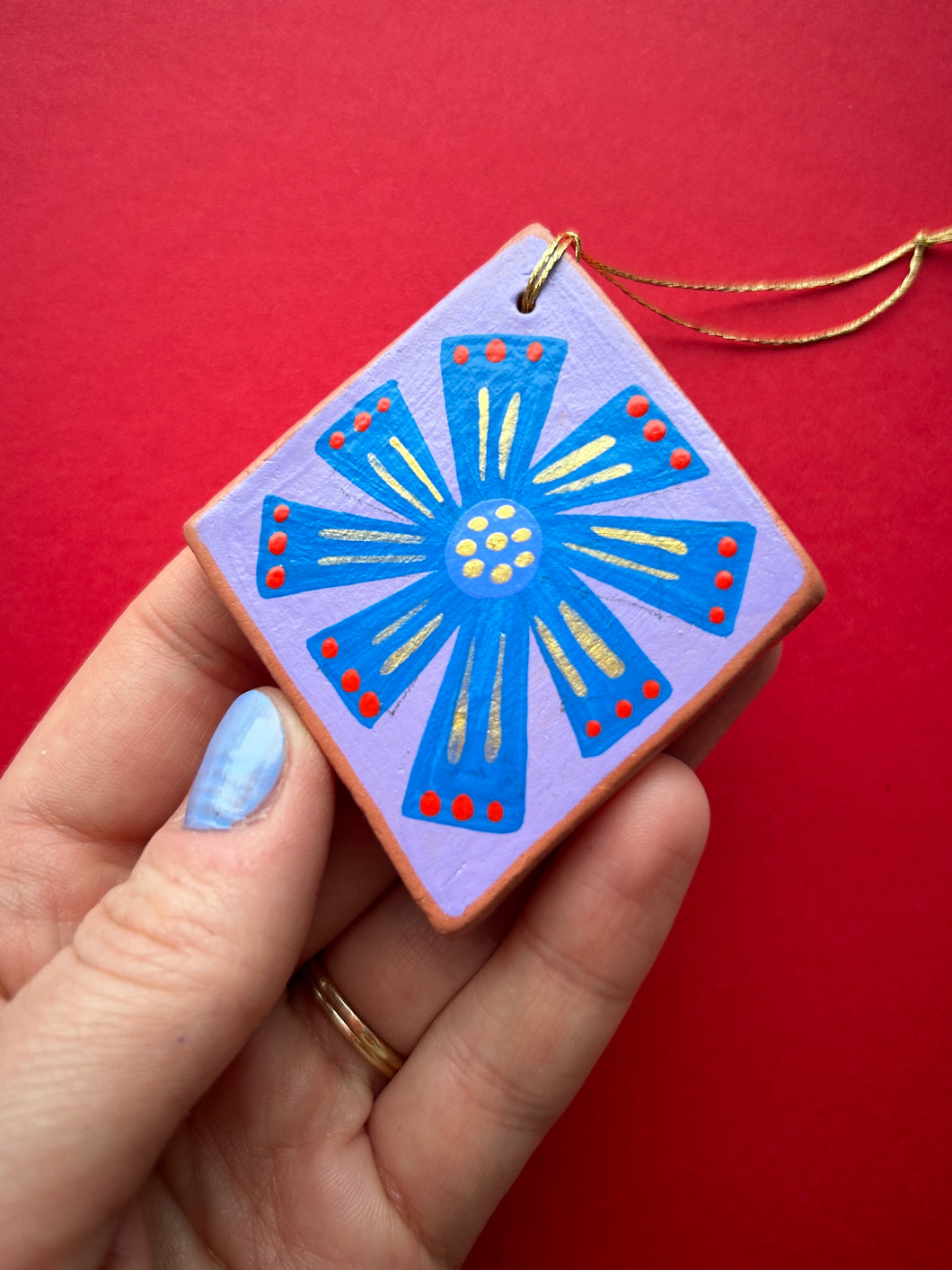 Clay Diamond Ornament #12