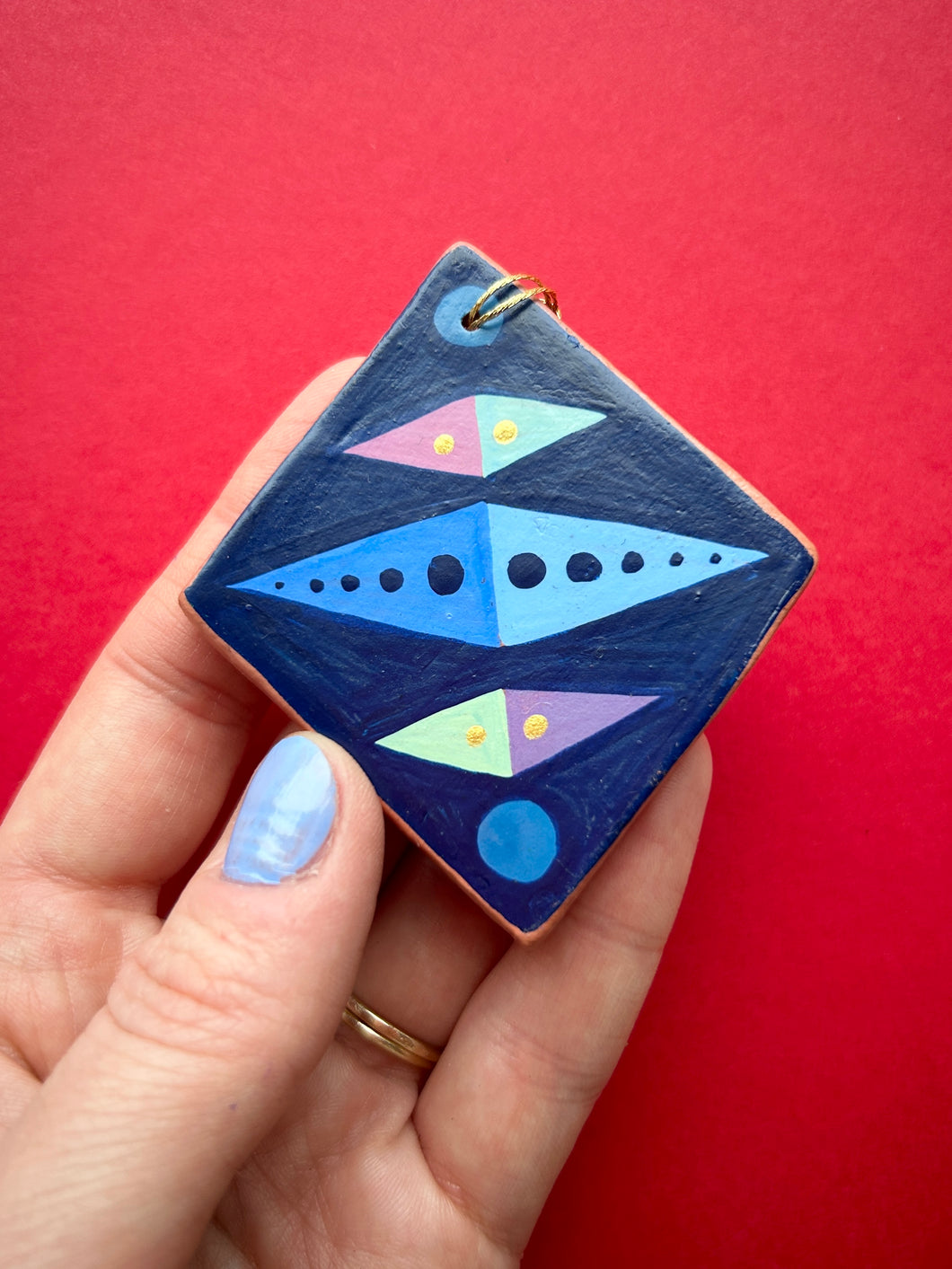 Clay Diamond Ornament #10