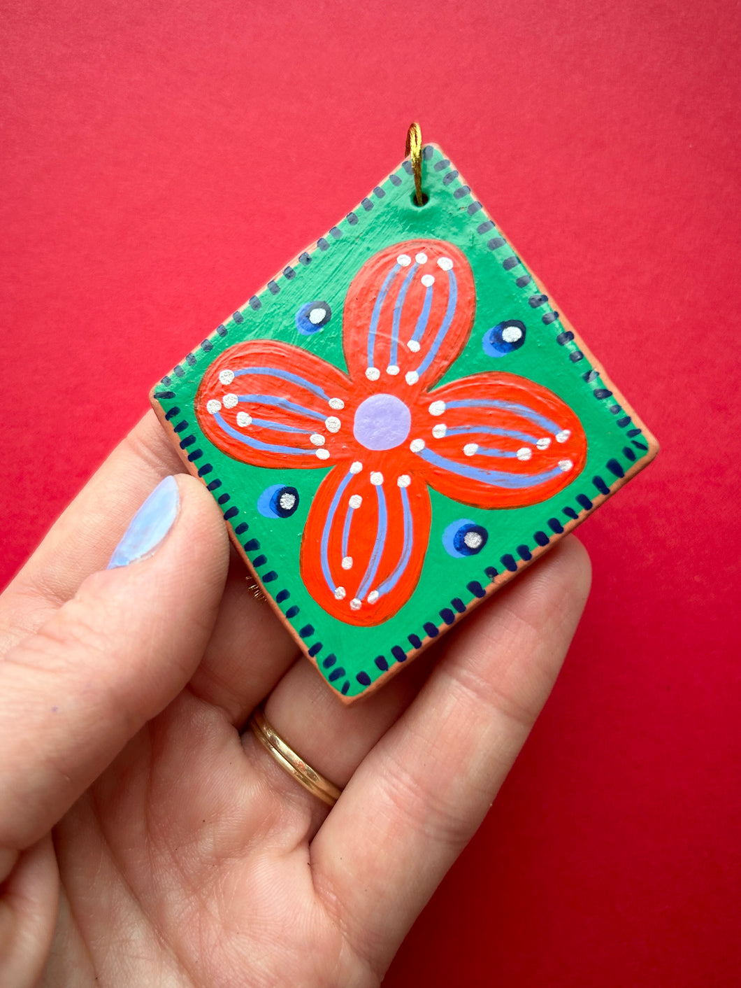 Clay Diamond Ornament #8