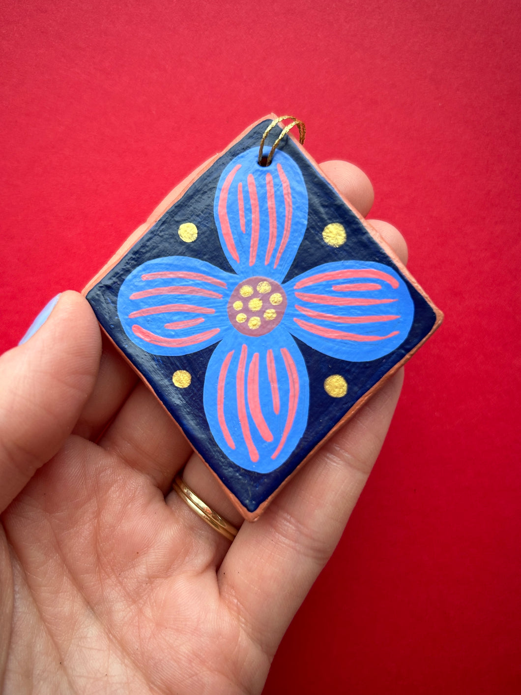 Clay Diamond Ornament #7