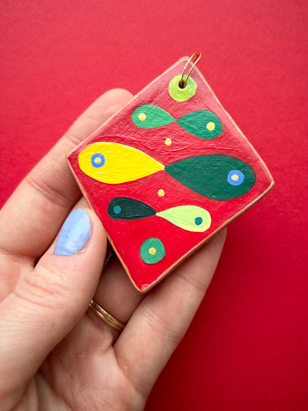 Clay Diamond Ornament #5