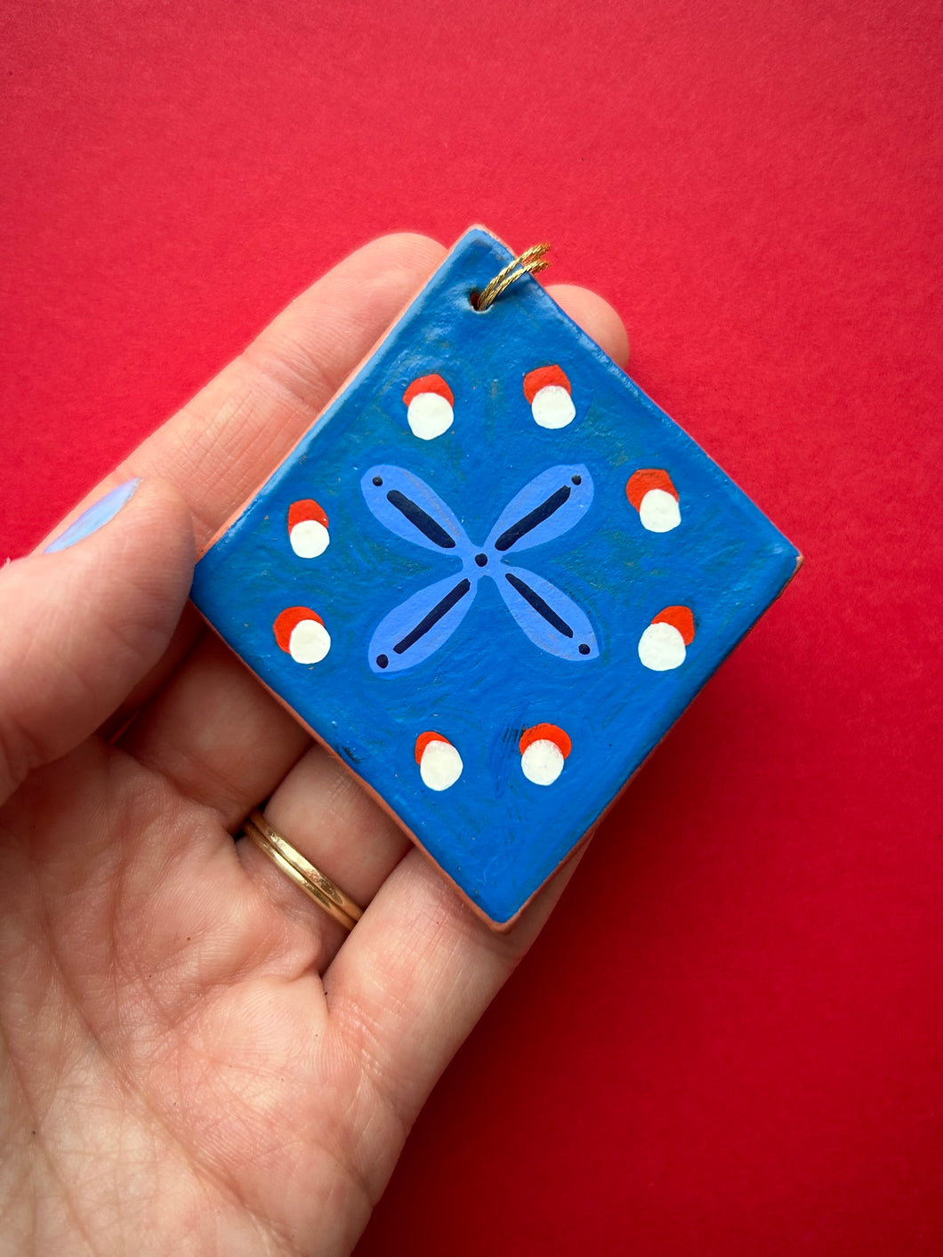 Clay Diamond Ornament #2