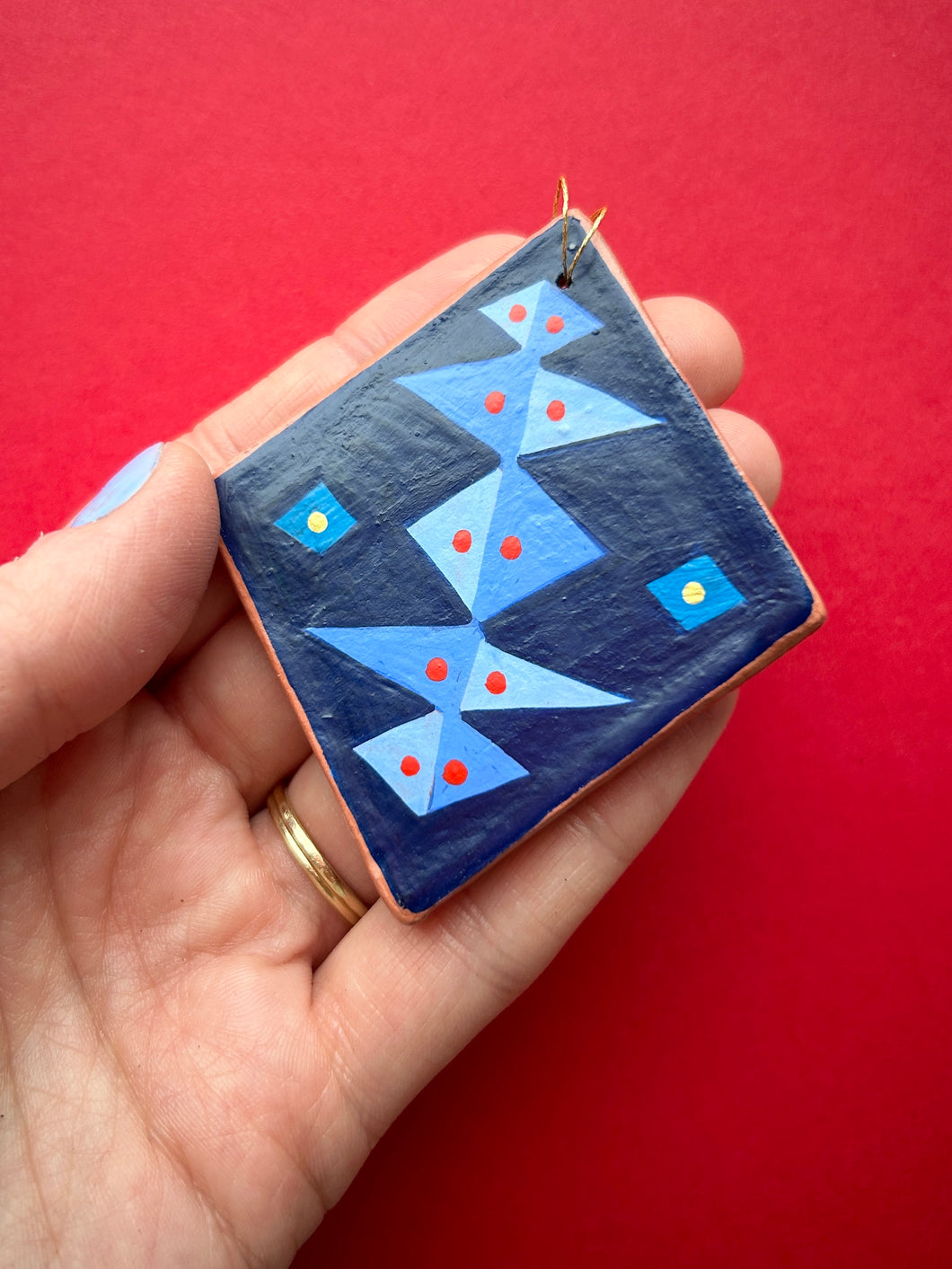 Clay Diamond Ornament #1