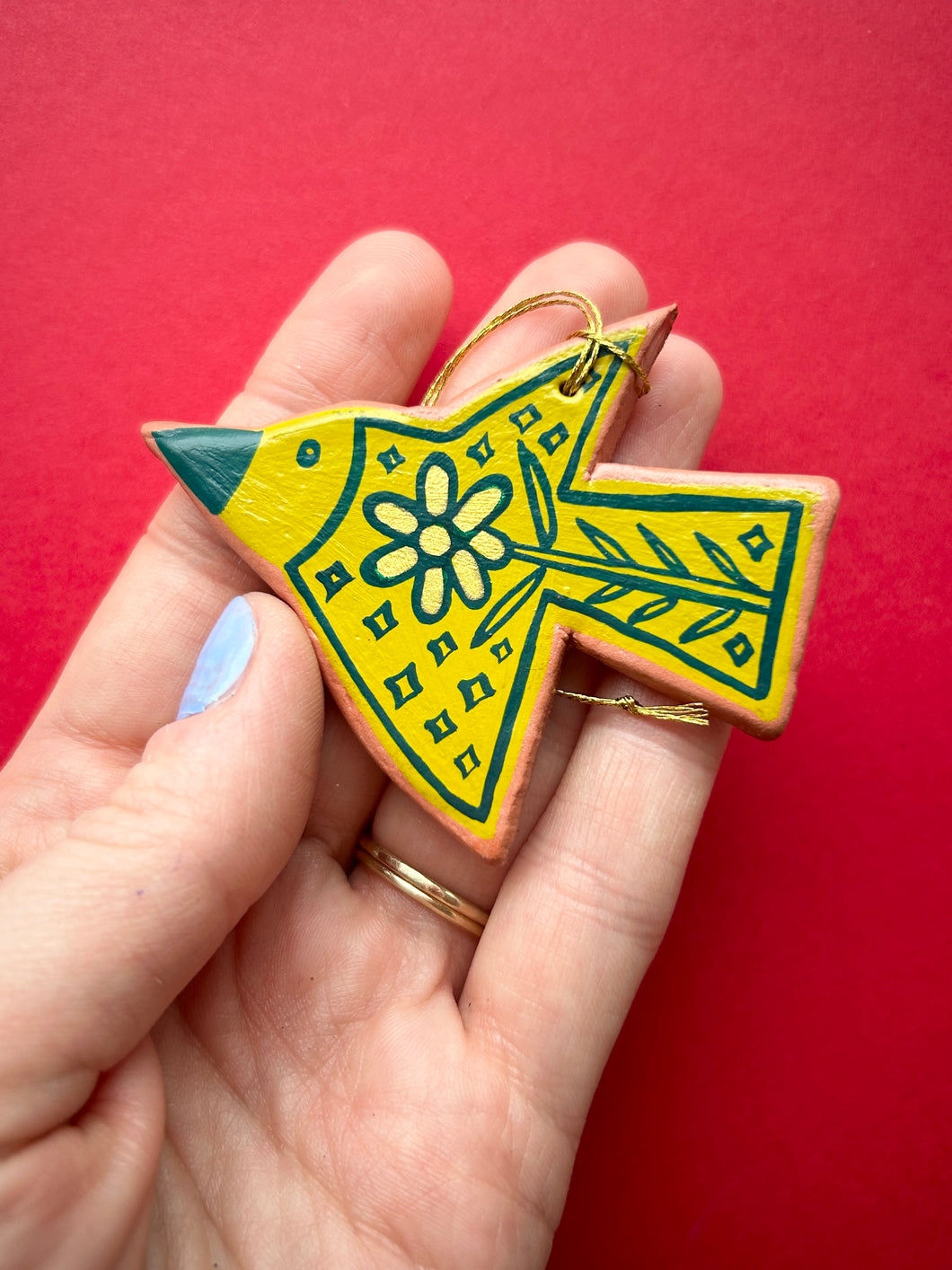 Clay Bird Ornament #18