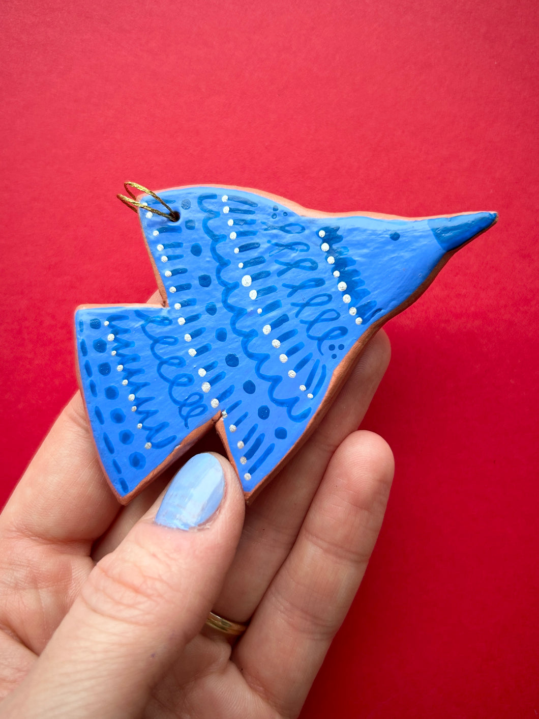 Clay Bird Ornament #17