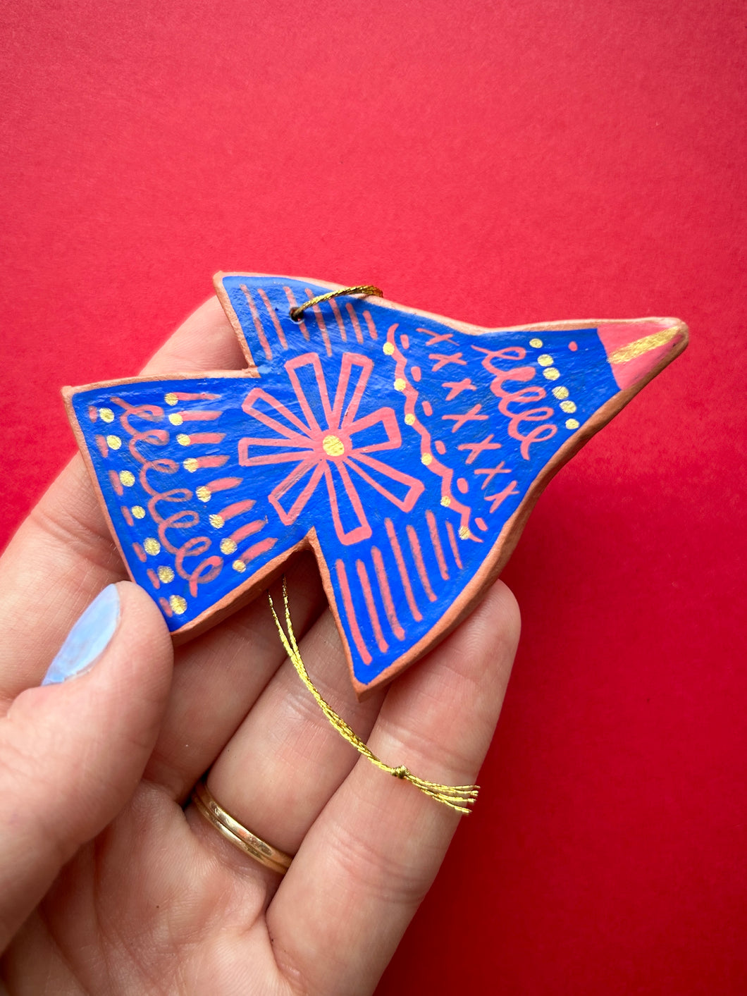 Clay Bird Ornament #16