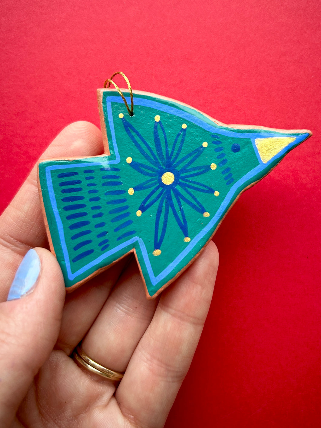 Clay Bird Ornament #13