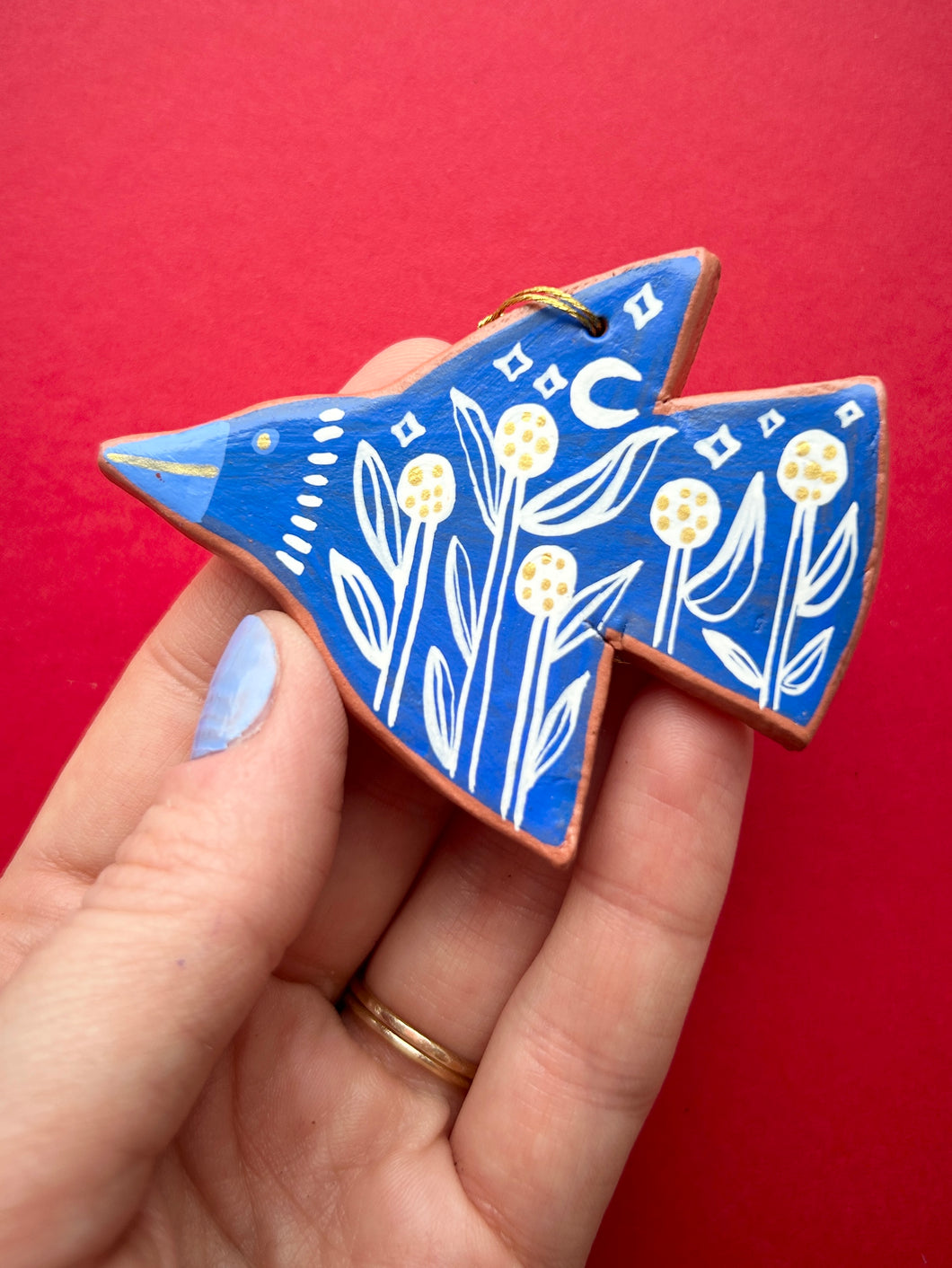 Clay Bird Ornament #11