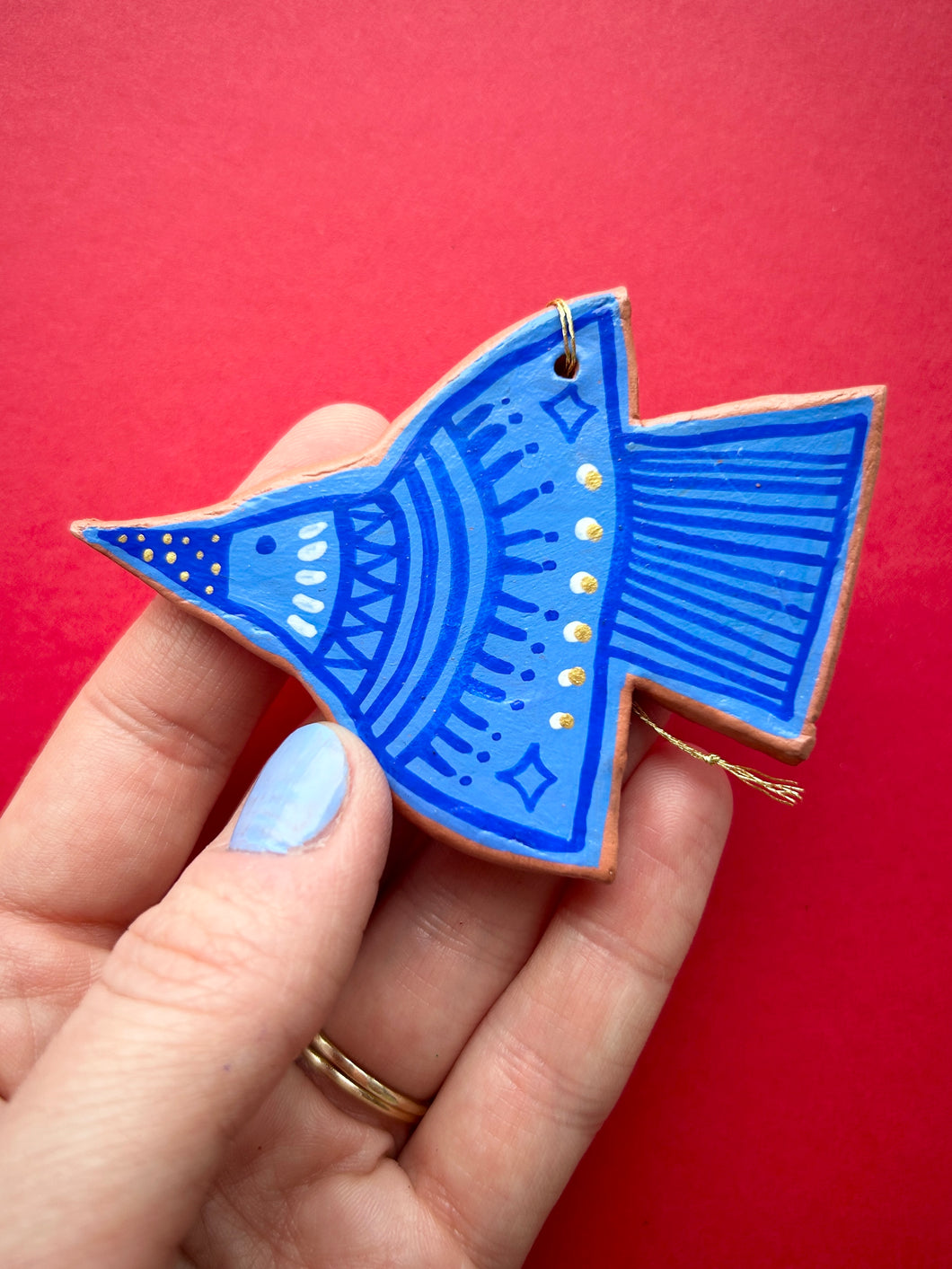 Clay Bird Ornament #10