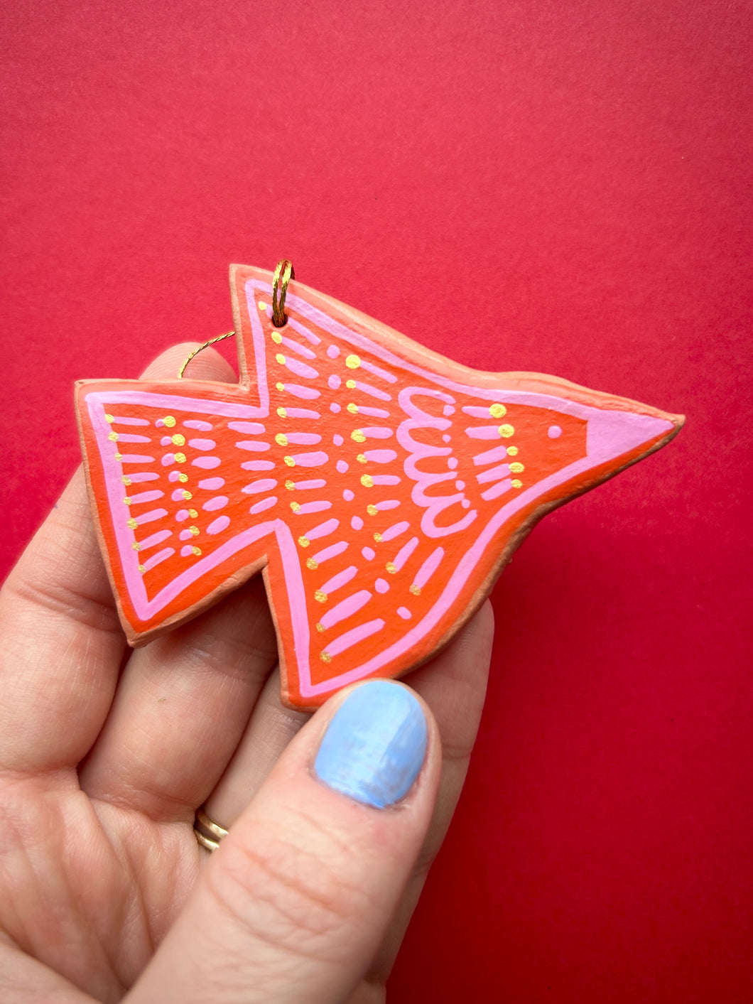 Clay Bird Ornament #8