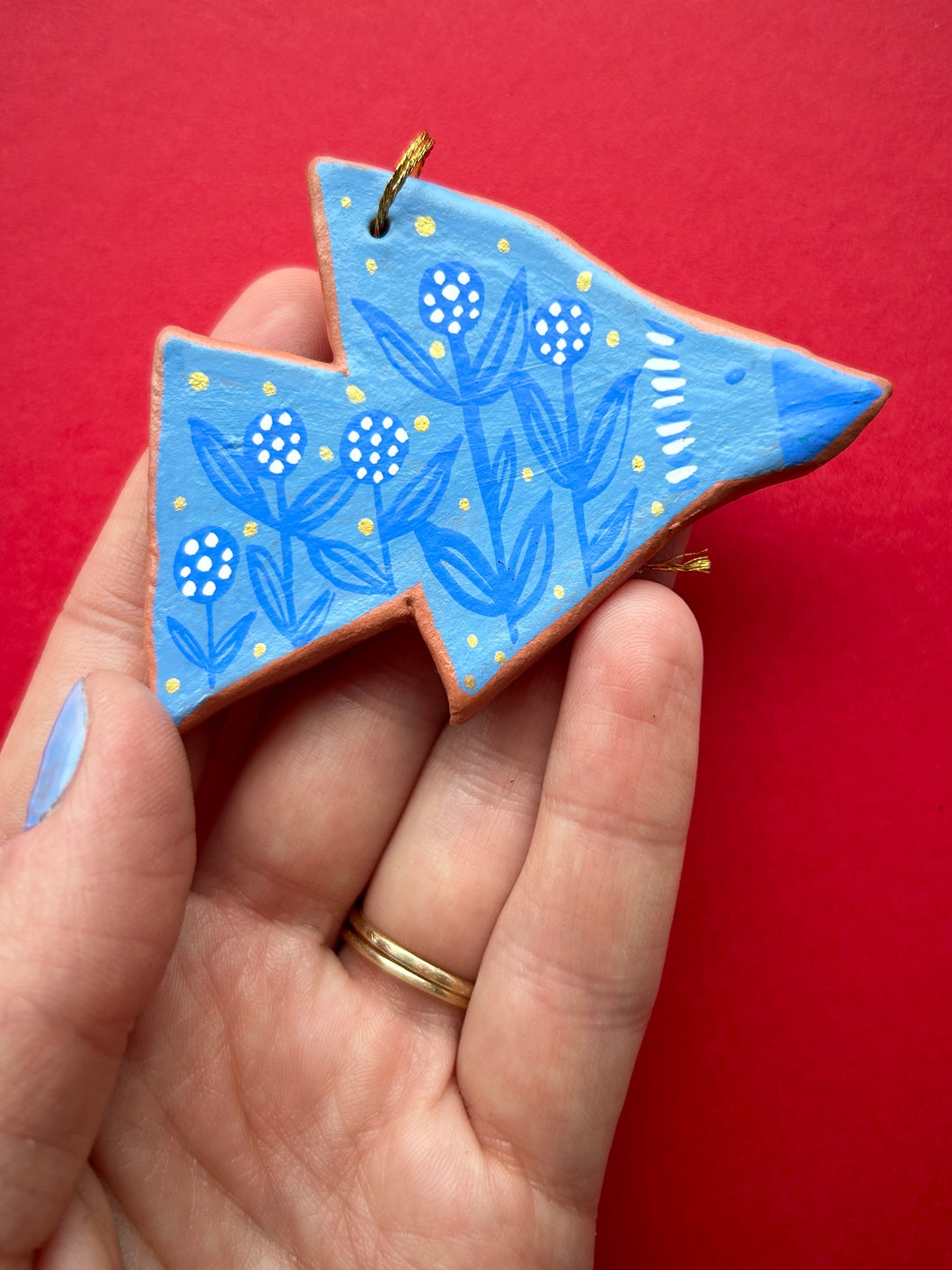 Clay Bird Ornament #6