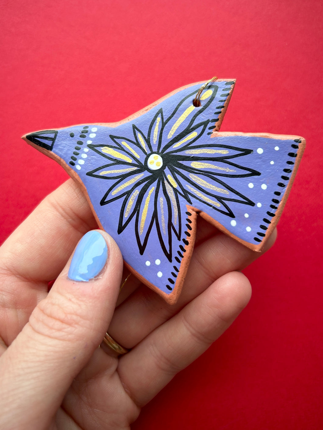 Clay Bird Ornament #5