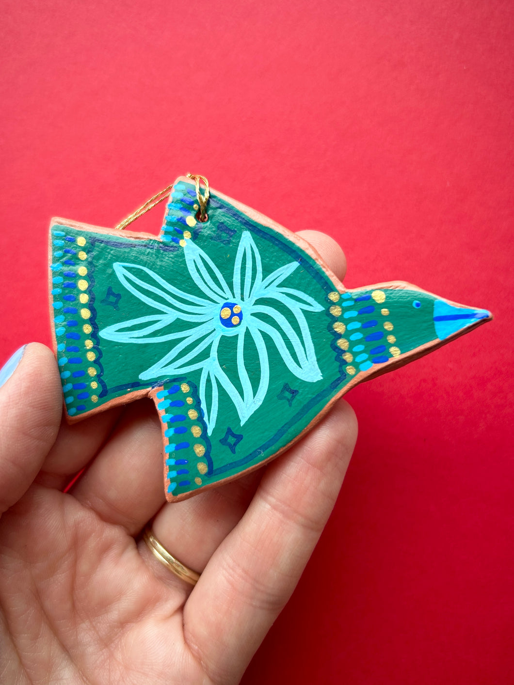 Clay Bird Ornament #1