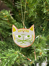 Load image into Gallery viewer, Clay Cat Ornament #4
