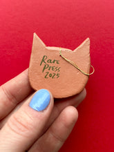 Load image into Gallery viewer, Clay Cat Ornament #17
