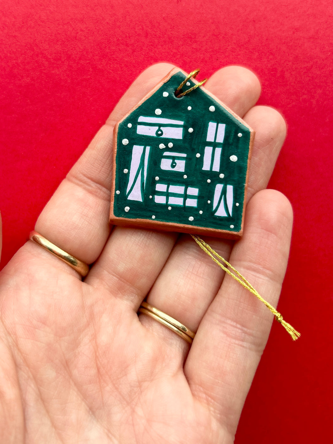 Clay House Ornament #41