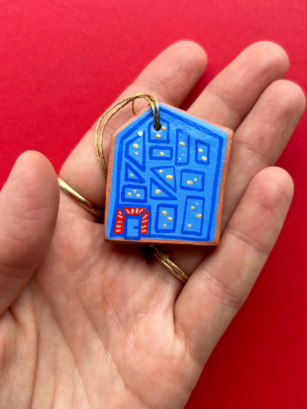 Clay House Ornament #40