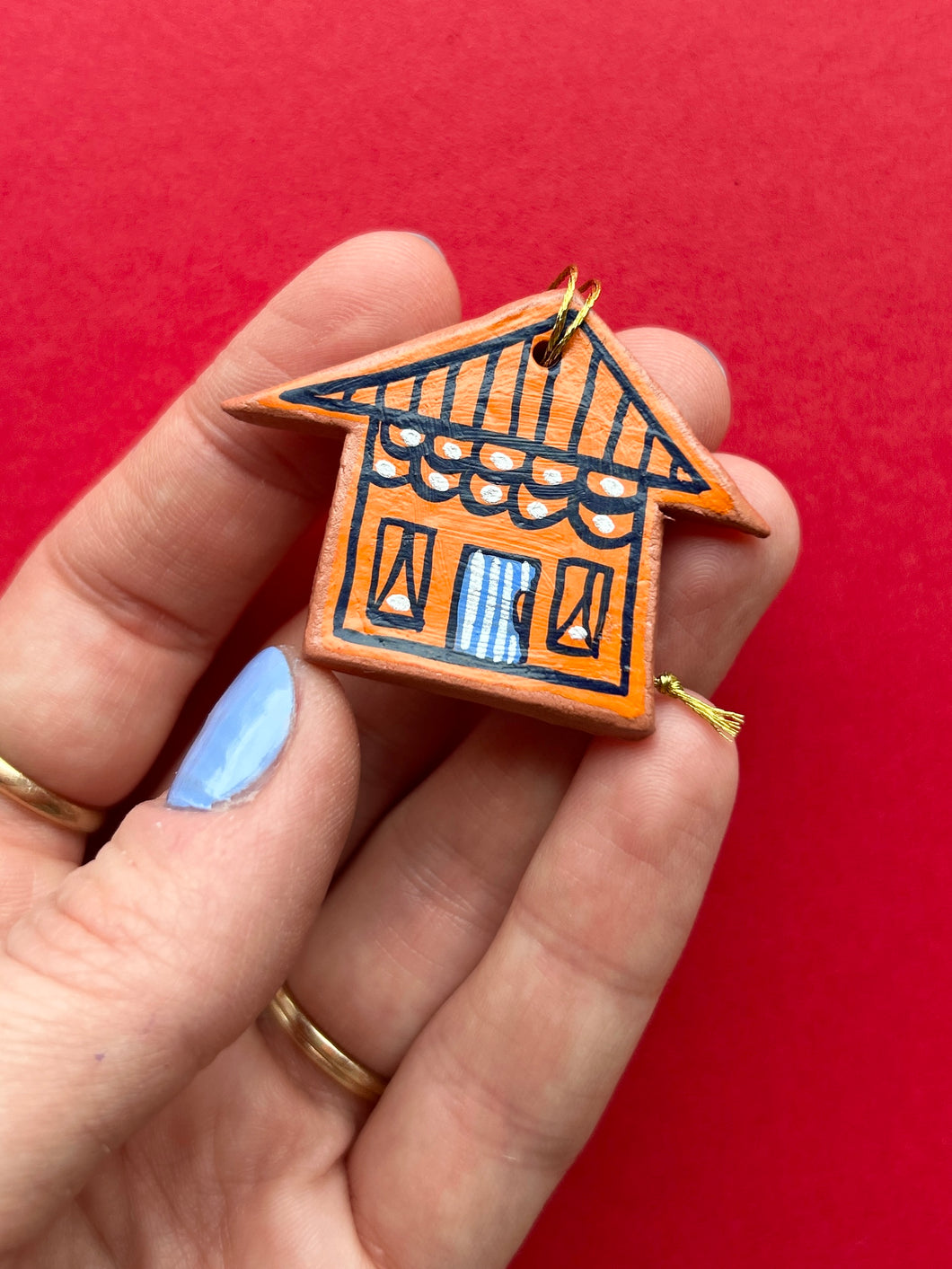 Clay House Ornament #30
