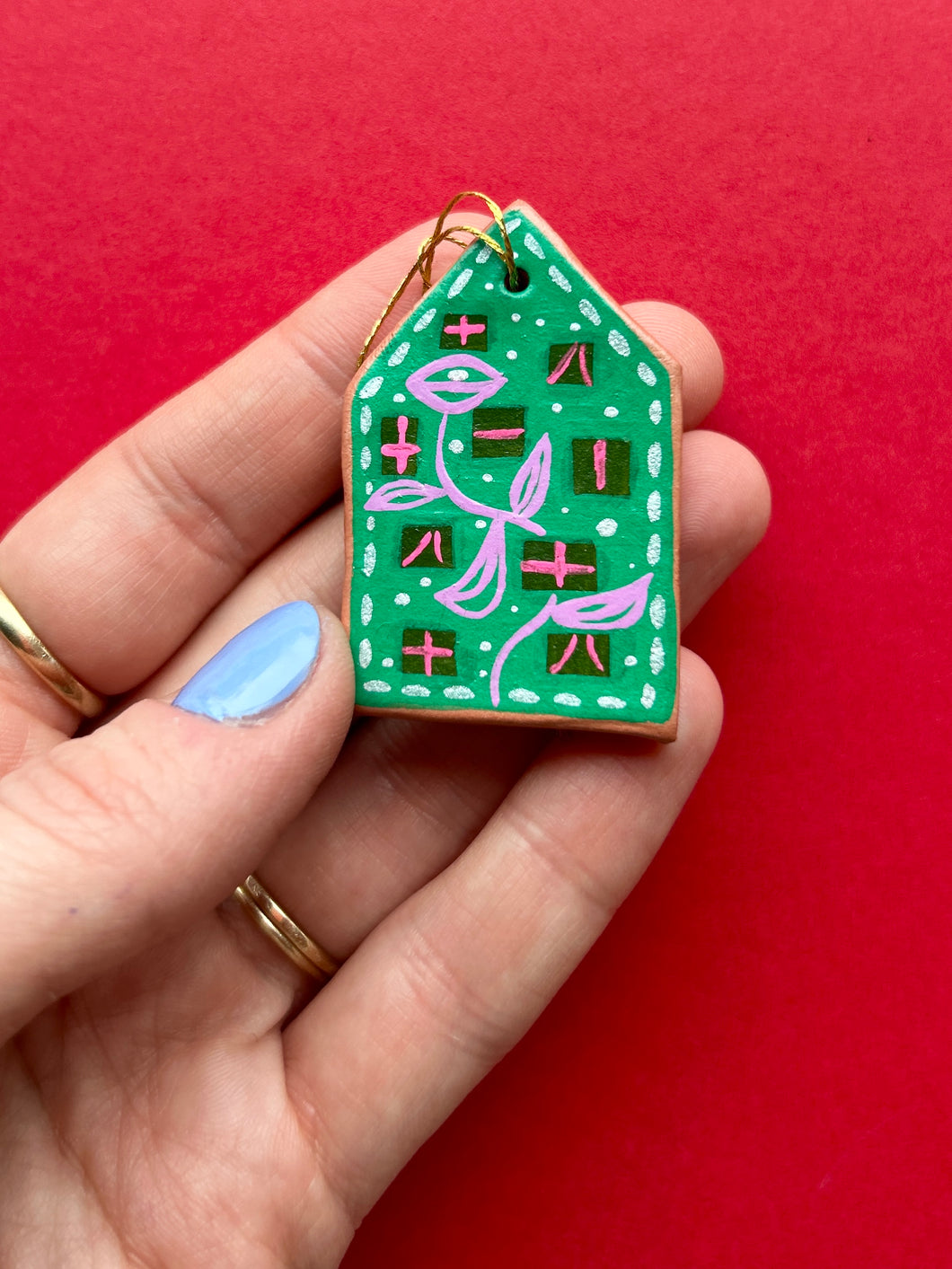 Clay House Ornament #27