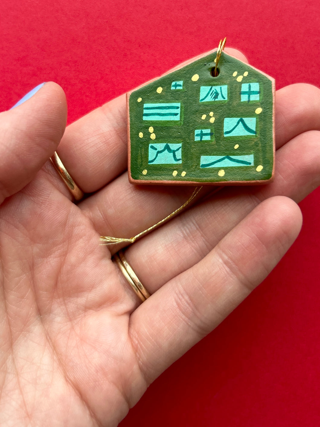 Clay House Ornament #26