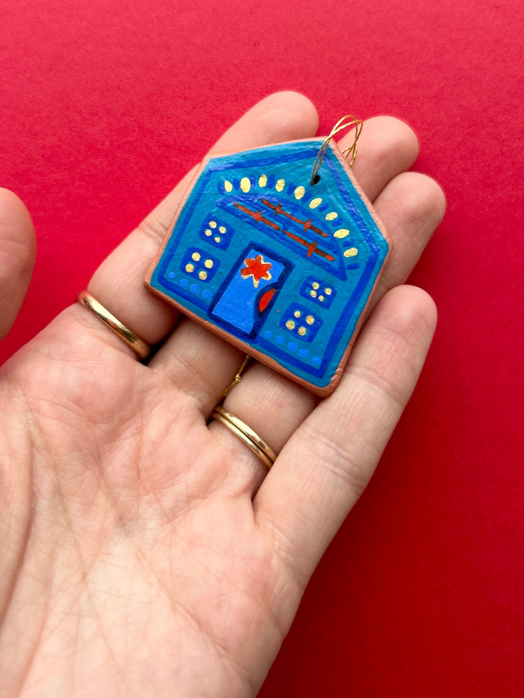 Clay House Ornament #24