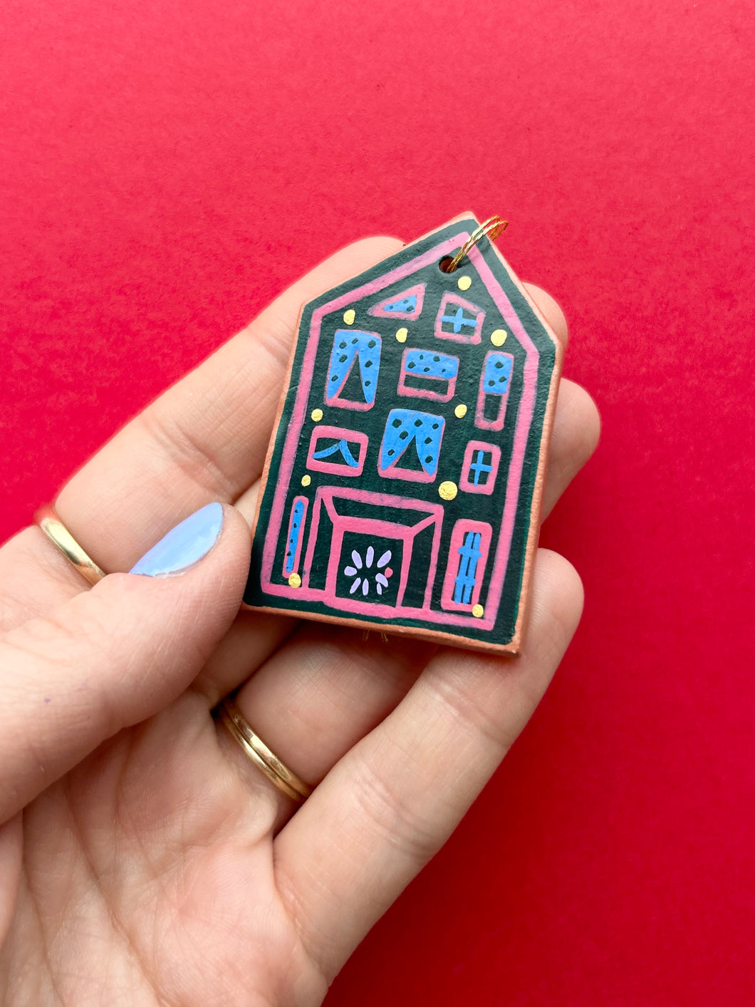 Clay House Ornament #23