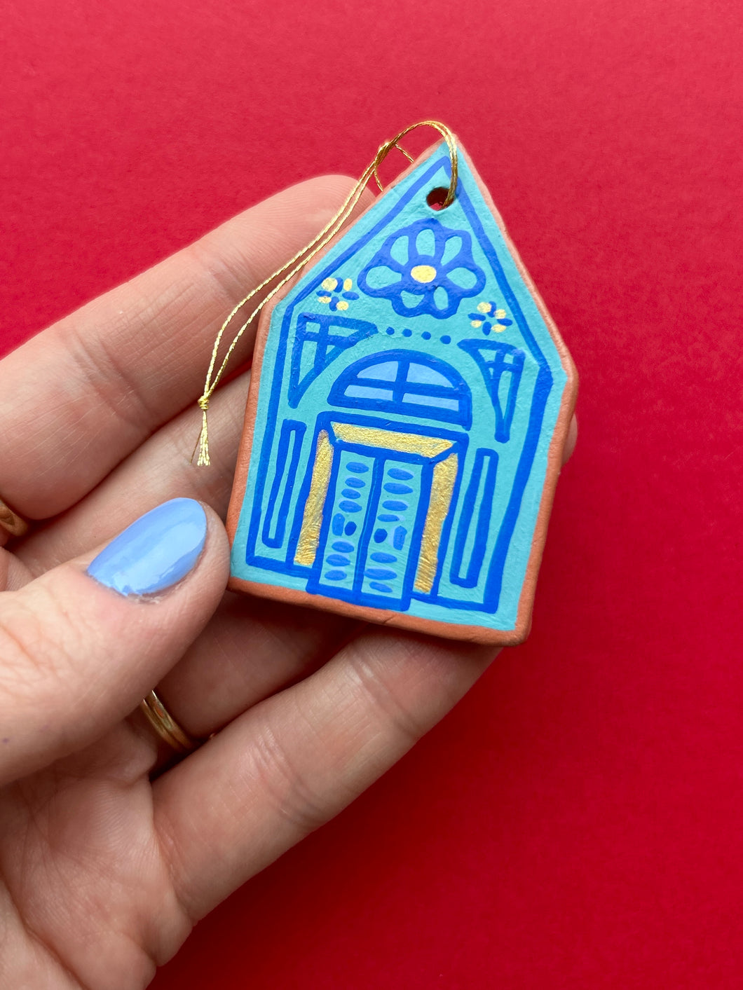 Clay House Ornament #22