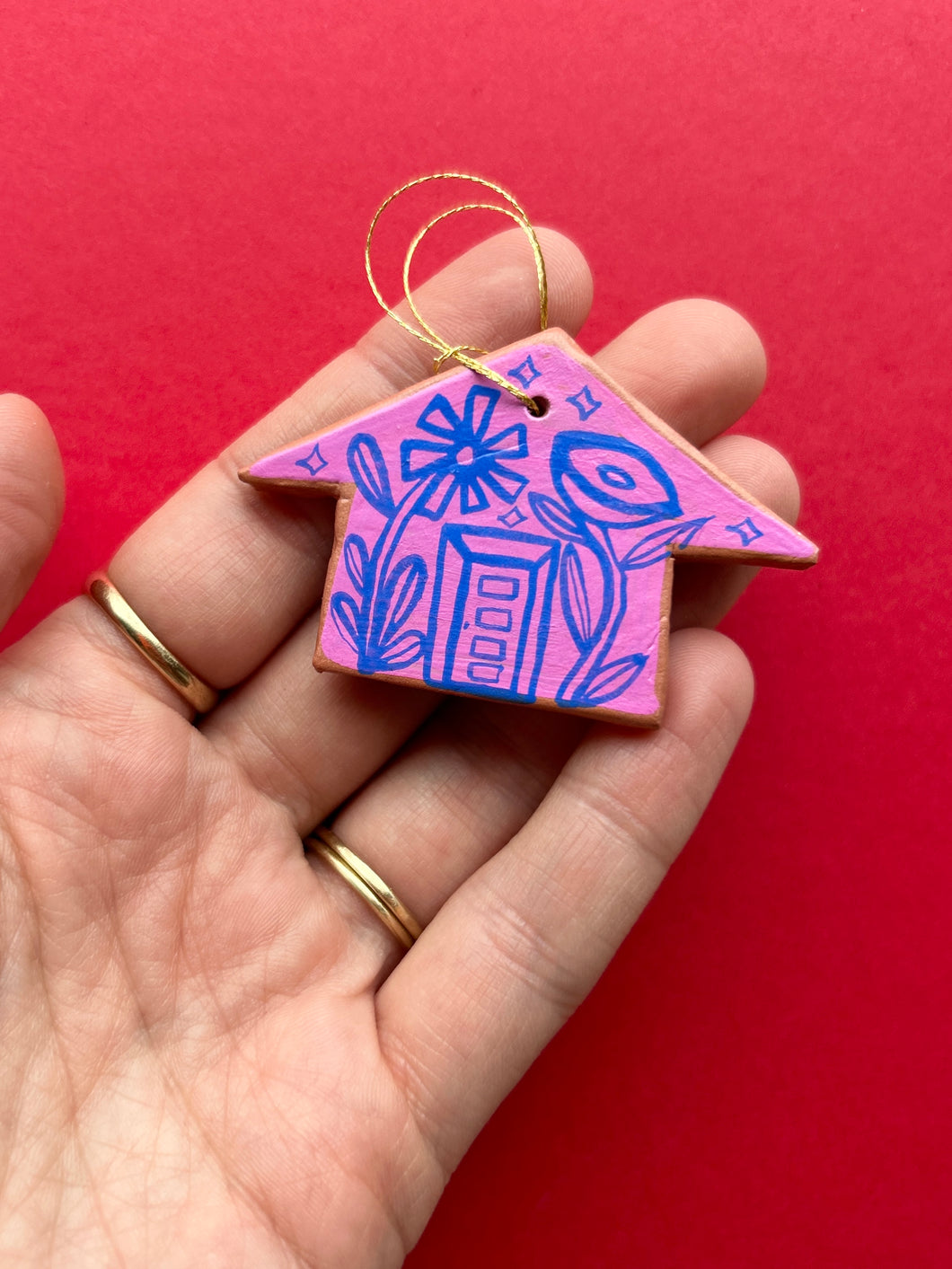 Clay House Ornament #21