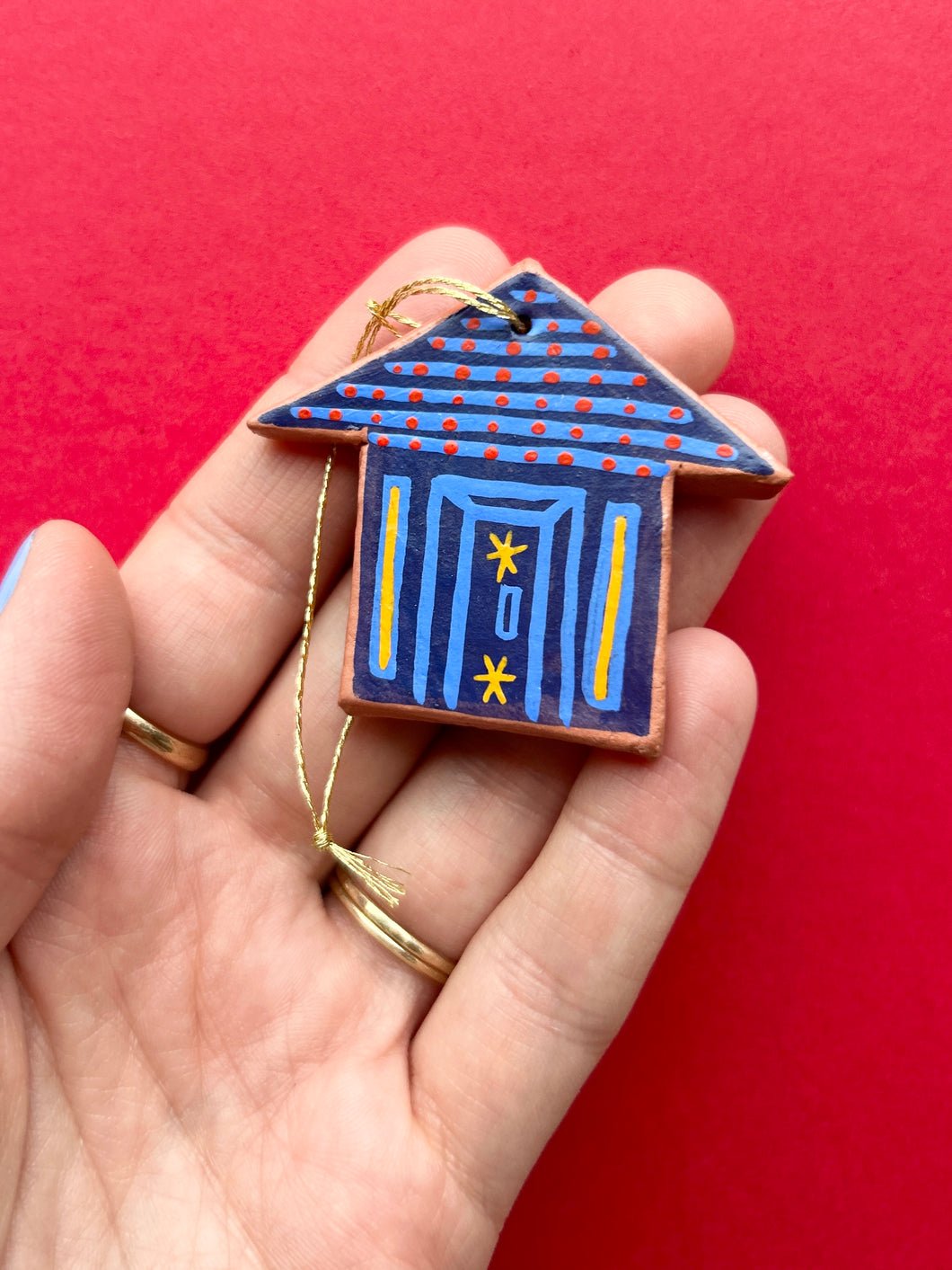 Clay House Ornament #18